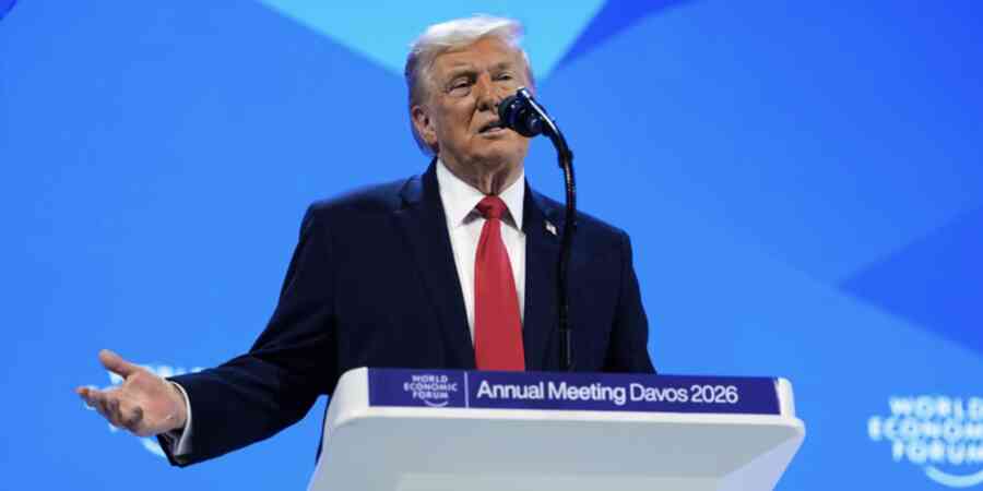 Trump speaking in Davos
